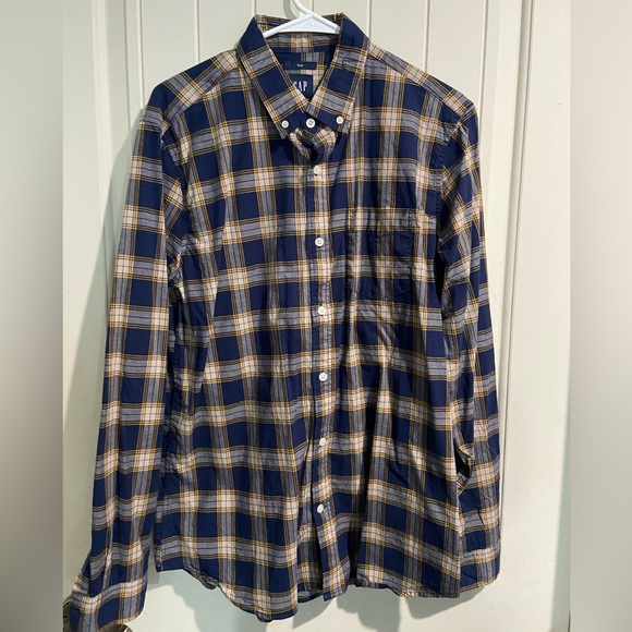 GAP Men’s Button Down Long Sleeve Shirt Size Large - Picture 2 of 3